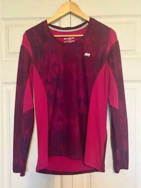 Marika Women's Long Sleeve Performance Tee - Magenta and Dark Berry